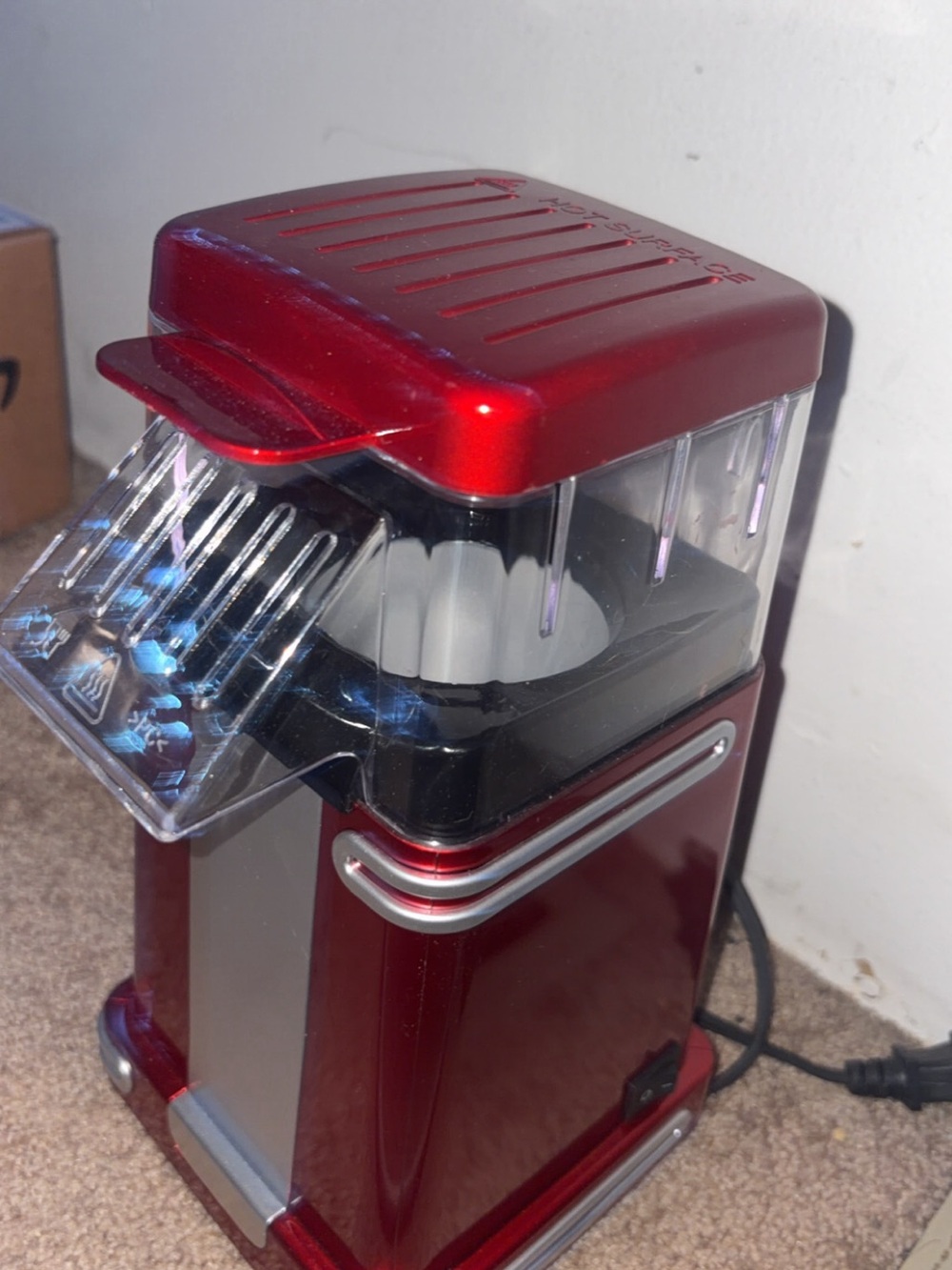 Red Electric Popcorn Maker